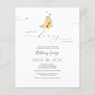Papier Budget Little Honey Bee Baby shower Invitation