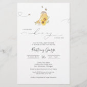 Papier Budget Little Honey Bee Baby shower Invitation (Devant)