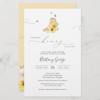 Papier Budget Little Honey Bee Baby shower Invitation