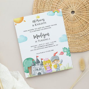 Papier BUDGET Little Knight Princess Castle Anniversaire 