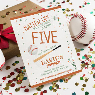 Papier Budget Little Rookie Baseball Brown anniversaire