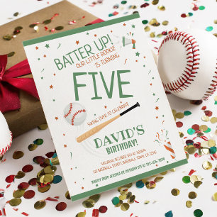 Papier Budget Little Rookie Baseball Green Anniversaire
