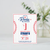 Papier Budget Little Rookie Baseball Invitation Anniversa (Debout devant)