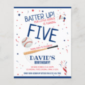 Papier Budget Little Rookie Baseball Invitation Anniversa (Devant)