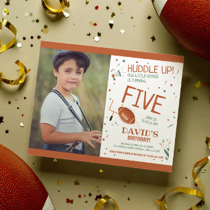 Papier Budget Little Rookie Football Photo Anniversaire
