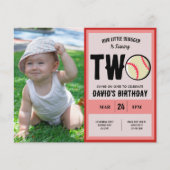Papier Budget Little Slugger Baseball Photo 2e anniversai (Devant)