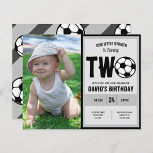 Papier Budget Little Striker Soccer Photo 2e anniversaire