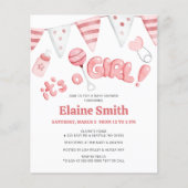 Papier Budget Little Things C'est un Baby shower de fille (Devant)