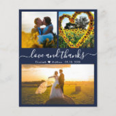 Papier Budget Love and Thanks Marine Mariage Photo Collag (Devant)