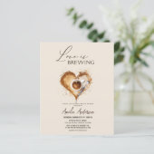 Papier Budget Love brasse l'invitation de la douche nupti (Debout devant)