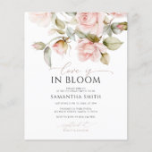 Papier Budget Love est dans Bloom Bridal Shower Invitatio (Devant)