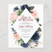 Papier Budget Love est dans Bloom Bridal Shower Invitatio (Devant)