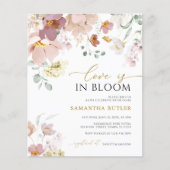 Papier Budget Love est dans Bloom Bridal Shower Invitatio (Devant)