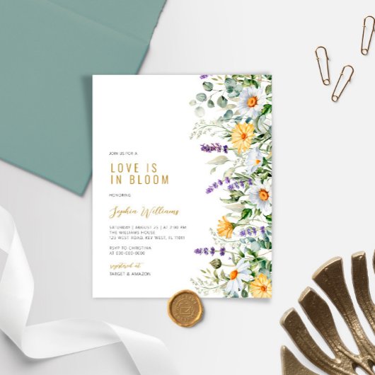 Papier Budget Love est dans Bloom Bridal Shower Invitatio