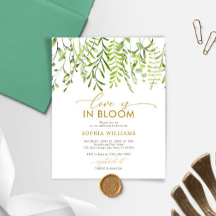Papier Budget Love est dans Bloom Bridal Shower Invitatio