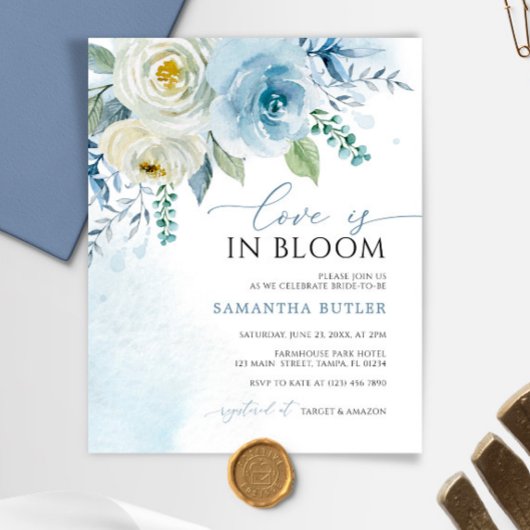 Papier Budget Love est dans Bloom Bridal Shower Invitatio