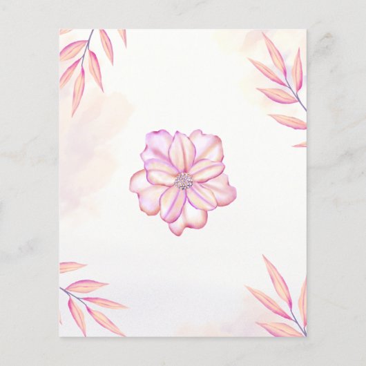 Papier Budget Love est dans Bloom Bridal Shower Invitatio (Dos)