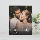 Papier Budget Love et Merci Mariage Photo Merci (Debout devant)