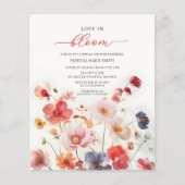 Papier Budget Love in Bloom Fleur sauvage Fête des mariée (Devant)