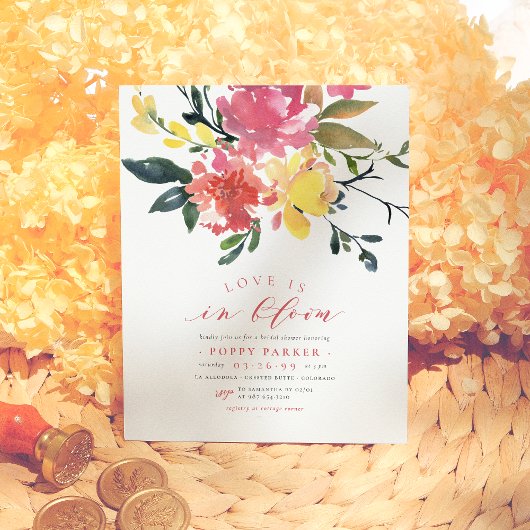 Papier Budget Love In Bloom Spring Fête des mariées Flora