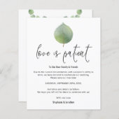 Papier Budget Love Is Patient Save New Date Eucalyptus (Devant / Derrière)