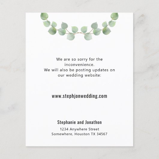 Papier Budget Love Is Patient Save New Date Eucalyptus (Dos)