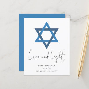 Papier Budget Love Light Star de David Hanoukka Card
