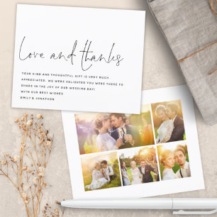 Papier Budget Love Merci 5 Photos Mariage Merci