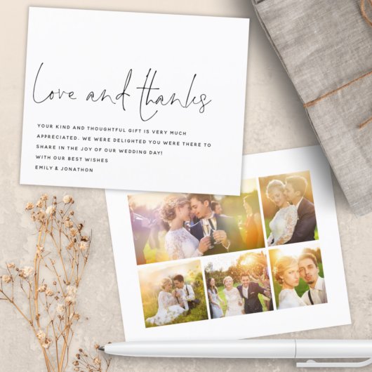 Papier Budget Love Merci 5 Photos Mariage Merci