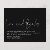 Papier Budget Love Merci Mariage photo Merci noir (Devant)