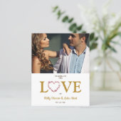 Papier Budget Love Quote Trendy Collage Wedding 4 Photos (Debout devant)
