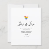 Papier Budget Love & Thanks LGBT Rainbow Pride Heart LGBT (Dos)
