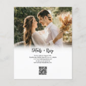 Papier BUDGET Lovely Heart Script Photo QR Code Mariage (Dos)