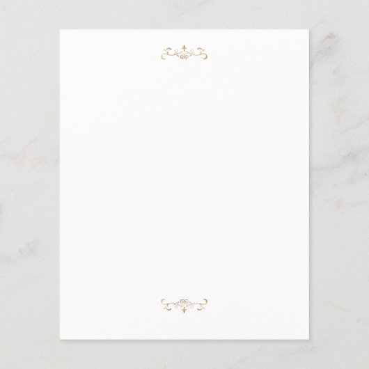 Papier Budget low cost or monogramme mariage Inviter (Dos)