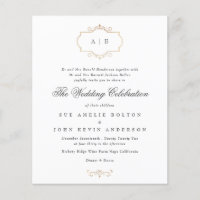 Budget low cost or monogramme mariage Inviter