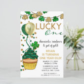Papier Budget Lucky One St Patrick Invitation Anniversair (Debout devant)