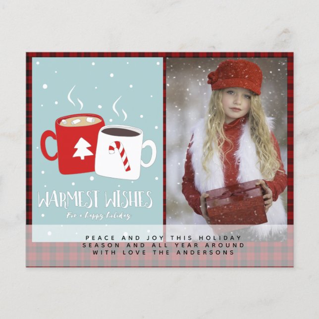 Papier Budget Lumberjack Photo Lettre Invitation de Noël (Devant)