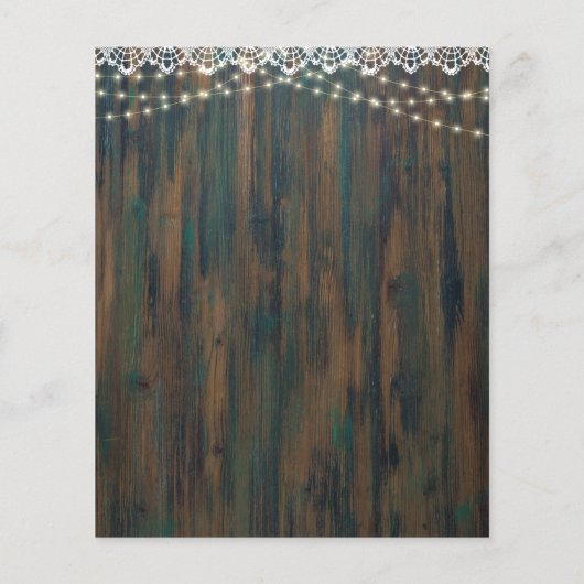 Papier BUDGET LUMIÈRES RUSTIQUES DERNIÈRE PHOTO Mariage E (Dos)