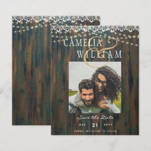 Papier BUDGET LUMIÈRES RUSTIQUES DERNIÈRE PHOTO Mariage E