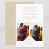 Papier Budget Luxury Merry Christmas 2 Photos Collage (Devant / Derrière)