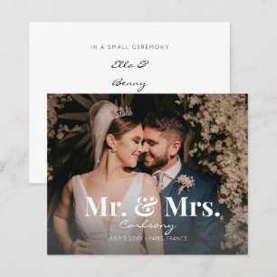 Papier Budget M. & Mme Mariage photo Faire-part