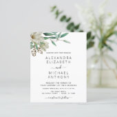 Papier Budget Magnolia Eucalyptus Mariage élégant (Debout devant)