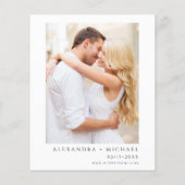 Papier Budget Magnolia Eucalyptus Photo Mariage élégant (Dos)