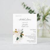 Papier Budget Magnolia Fête des mariées florale blanche (Debout devant)