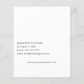 Papier Budget Magnolia Fête des mariées florale blanche (Dos)