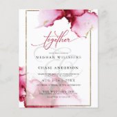 Papier Budget Mais Beau Abstrait Vivid Crimson Rose (Devant)