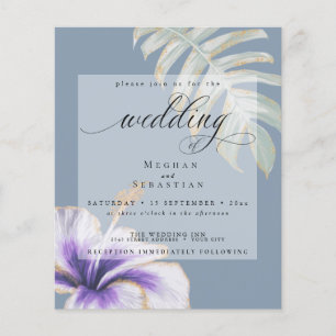 Papier Budget Mais Beau Mariage Violet Hibiscus