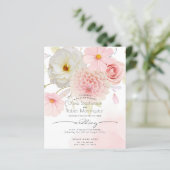 Papier Budget Mais Beau Pastel Rose Mariage Floral (Debout devant)