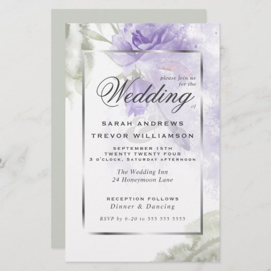 Papier Budget mais beaux Roses rustiques violets (Devant / Derrière)