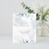 Papier Budget Mais Belle Elégante Aquarelle Bleue (Debout devant)